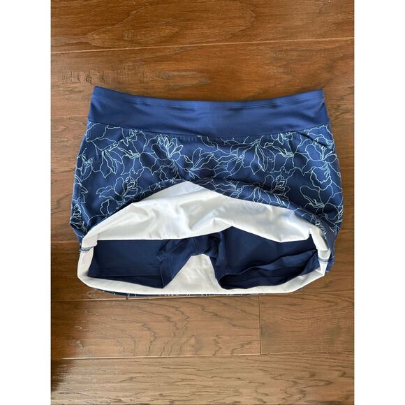 Cypress Club Navy Floral Golf Athletic Skort Large - Picture 3 of 7